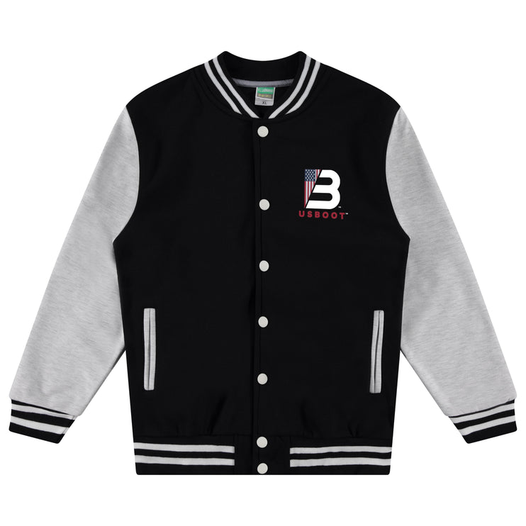 US Boot Bomber Full-Snap Varsity Two Tone Jacket