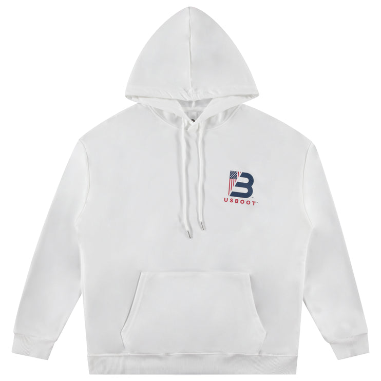 US Boot Pullover Hoodie White